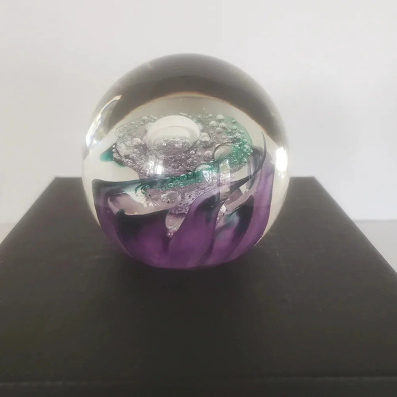 Vintage Selkirk 1997 Scottland Twilight Handmade Artglass  Paperweight. - Picture 1 of 5